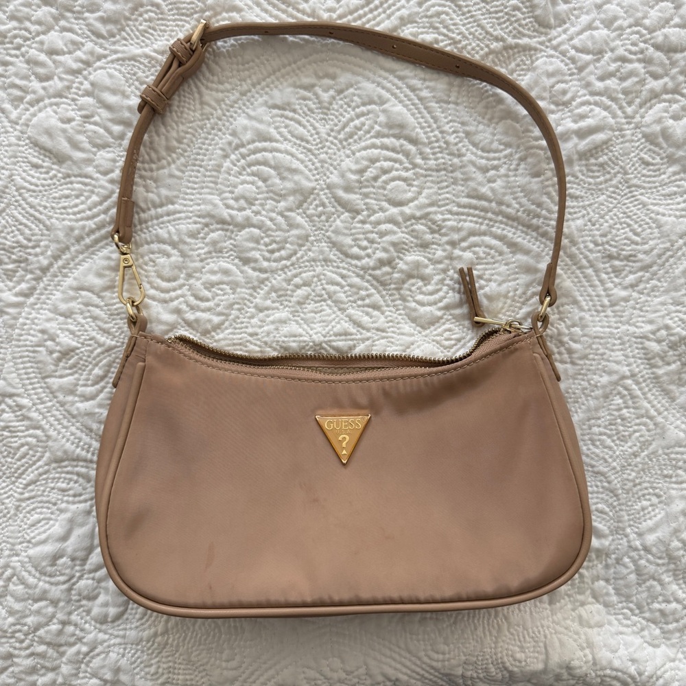 Guess Tan Nylon Shoulder Bag